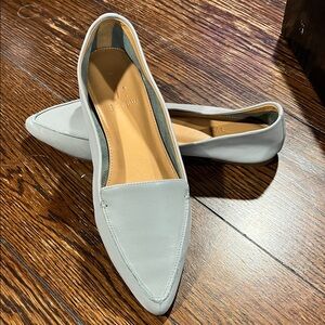 J. Crew Light Gray Leather Flats